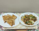 A picture of step 4 of Afghani breakfast.