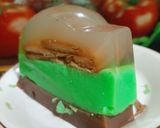 Foto langkah ke 4 dari resep Puding Regal Milk Choklat Pandan.