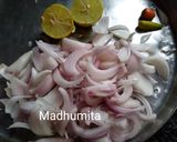 A picture of step 1 of Bell pepper Chaat Stuffing.