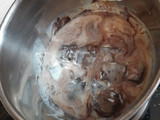 Chocolate almond fudge and chocolate almond walnut shake