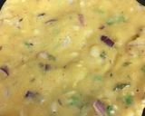 A picture of step 2 of Moong daal and flour pancakes.