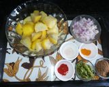 A picture of step 2 of Samosa Kadhi.