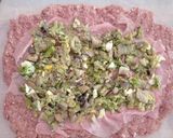 Foto del passaggio 5 della ricetta Polpettone con funghi, broccoli e mortadella