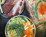 A picture of step 1 of Shredded Pork Rice Noodle Stir-Fry.