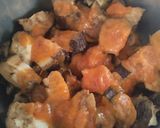 Foto del paso 1 de la receta: Berenjenas con pollo bbq🍗🍯🍆