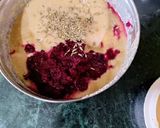 A picture of step 2 of Beetroot Pancakes.