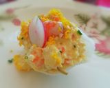 Foto del paso 13 de la receta: Ensaladilla sobre barcas de pan de gambas