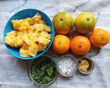 A picture of step 1 of Ganga Jamuna Sarasvati Juice (A Rare Combination of Tangy And Minty).