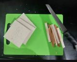 A picture of step 1 of Tricoloured Rollcut Sandwiches.