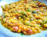 A picture of step 5 of Palak chana dal.