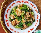 Foto langkah ke 4 dari resep Tumis Pokcoy Tahu Saus Tiram.
