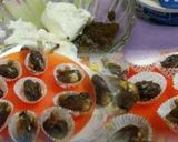 A picture of step 1 of Chocolate and Fresh Cream stuffed Dates.