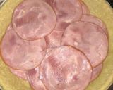A picture of step 2 of Canadian Bacon and Swiss Cheese Quiche.