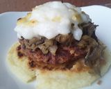 Foto del paso 8 de la receta: Arepa🍘 de queso🧀 con hamburguesa de lentejas y salteado de acelgas🌿