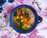 A picture of step 4 of Spinach and Vegetable Soup.