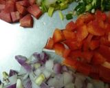 A picture of step 2 of Apricots stuffing.