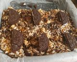 A picture of step 4 of Oreo rice crispes bar.