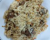 A picture of step 3 of Mutton kesar pulao.