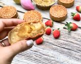 A picture of step 10 of Mooncakes with Durian, Mung Bean, and Salted Egg Yolk Filling.