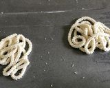 A picture of step 4 of Porikadala murukku/ Roasted gram flour murukku.
