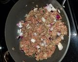 A picture of step 1 of Deluxe Pizza Casserole.