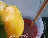 A picture of step 2 of Roohafza and Mango Drink.