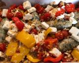 Feta, pine nut, roasted veg and bulgur wheat tray bake! (+ bonus sausages!) recipe step 5 photo