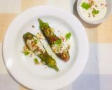 A picture of step 3 of Roasted eggplants with walnut cheese sauce.