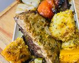 Foto del paso 5 de la receta: COLITA DE CUADRIL AL HORNO CON PAPAS, BATATAS, ZAPALLO Y VERDURAS 🥩🥔🍠🎃🧅🫑🍆