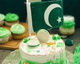 A picture of step 4 of 75th Independence Day Cake.