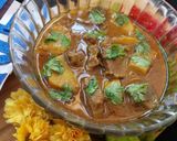A picture of step 8 of Mutton Aloo gosht.
