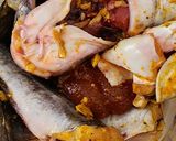 Hình bước làm 1 của món Cá trê biển nấu chuối đậu