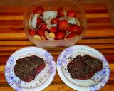A picture of step 3 of Mike's Black Pepper Bison & Garlic Russets On Sea Salt Bricks.
