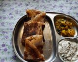 A picture of step 6 of Crispy Rava Mysore masala dosa.