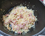 Foto del paso 5 de la receta: Risotto de espinacas, queso de cabra y lacón ahumado