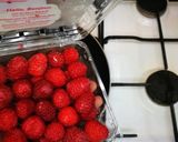A picture of step 1 of No bake Raspberry cheese cake.