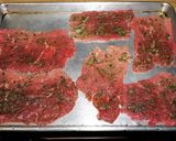 A picture of step 1 of Beef Milanesa Parmigiana Sandwich, Jon Style.