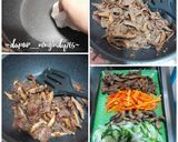 Foto langkah ke 7 dari resep Japchae 잡채 (Korean Stir Fried Glass Noodles with Beef and Vegetables).
