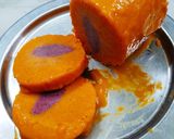 A picture of step 5 of Mango Strawberry Roll Kulfi.