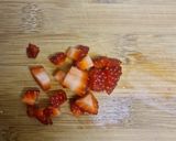 A picture of step 1 of Strawberry salsa.