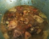 A picture of step 3 of Capsicum chicken.