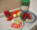 Foto del paso 1 de la receta: Alubias blancas con chorizo ibérico y verduras
