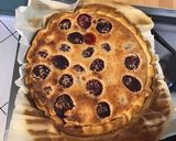 Une image de l'étape 8 de Tarte aux pêches de vigne et noix de coco.