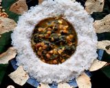 A picture of step 7 of Maharashtrian alu chi patal bhaji.