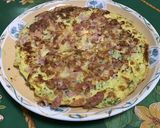 Une image de l'étape 11 de Omelette au jambon cru, oignon et herbes.
