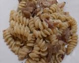 Pas rețetă Fusilli cu ciuperci, speck și ceapă verde 4 fotografie