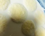 A picture of step 8 of Khoya Ras malai.