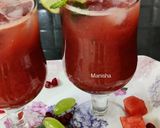 A picture of step 8 of Watermelon Pomegranate Grapes Mocktail.