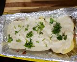 A picture of step 6 of Self saucing scalloped potatoes.