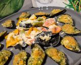 A picture of step 7 of Stuffed and Baked Mussels 😃.